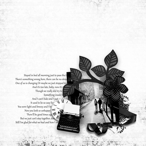kit old dreams in black and white simplette page simplette