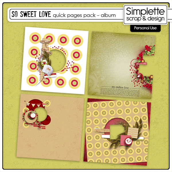 album quick pages rapides so sweet love simplette