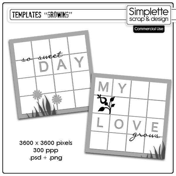 templates growing commercial use simplette